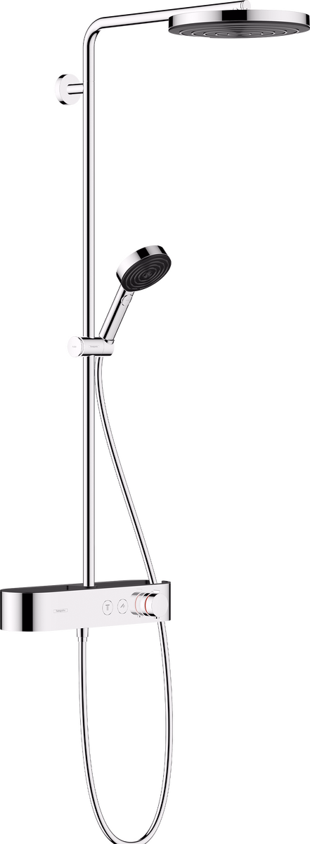 Pulsify Showerpipe 260 1jet with Bath Thermostat ShowerTablet 400