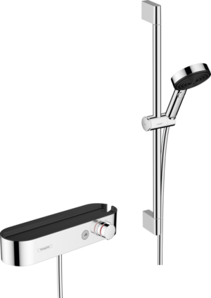 Pulsify Select Shower System 105 3jet Relaxation With Hand Shower, Thermostat, Shower Bar 65 cm, Slider & Shower Hose