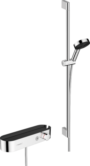 Pulsify Select Shower System 105 3jet Relaxation With Hand Shower, Thermostat, Shower Bar 90 cm, Slider & Shower Hose