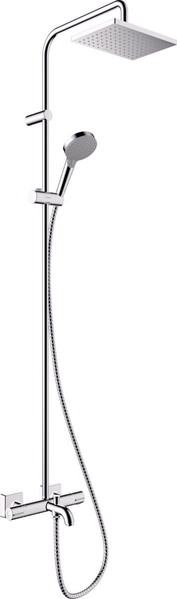 Vernis Shape Showerpipe 230 1jet with Bath Thermostat
