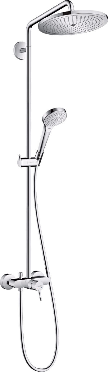 Croma Select S Showerpipe 280 1jet with Manual Shower Mixer