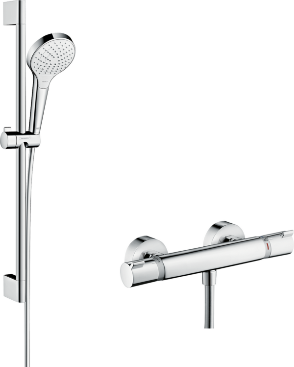 Croma Select S Shower System 110 Vario With Ecostat Comfort Thermostatic Mixer & Shower Rail 90 cm