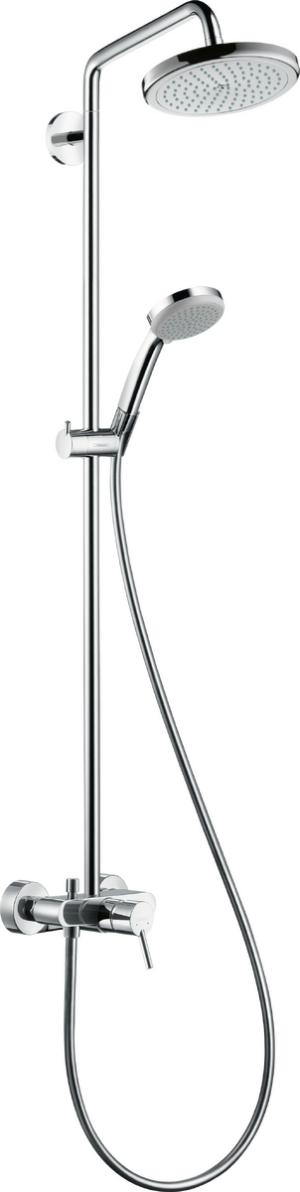 Croma 220 Air 1jet Showerpipe Single Lever Mixer With Swiveling Shower Arm