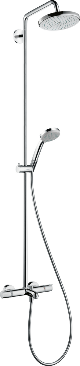 Croma 220 Air 1jet Showerpipe For Bath Tub With Swiveling Shower Arm