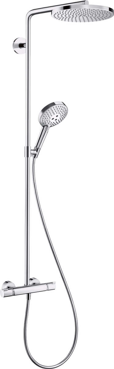 Raindance Select S Showerpipe 240 1jet PowderRain with Thermostatic Shower Mixer