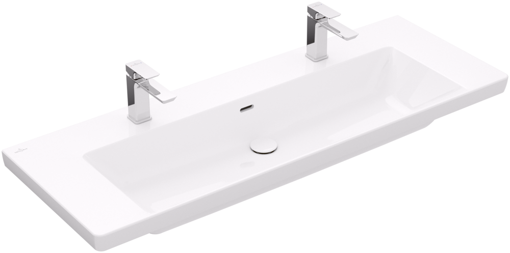 Subway 3.0 Vanity Washbasin - 2 x One Tap Holes - 1300 x 470 mm - Image 2