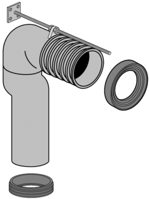 Vario Drain Bend For Vertical Outlet 72 - 115 mm
