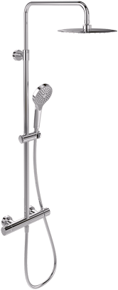 Verve Showers Shower System With Three Spray Types For Wall-Mounted