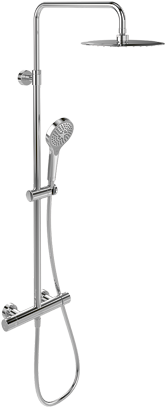Verve Showers Shower System With Three Spray Types For Wall-Mounted