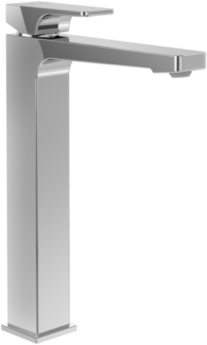 Architectura Square Tall Single-Lever Basin Mixer With Push-Open Waste