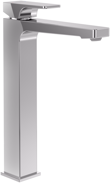 Architectura Square Tall Single-Lever Basin Mixer With Push-Open Waste
