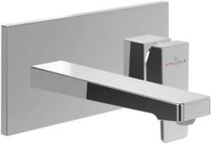 Architectura Square Single-Lever Basin Mixer With Push-Open Waste