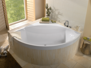 Squaro Slim Line Corner Bath - Quaryl®