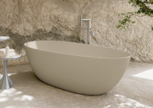 Antao Free-Standing 1700 mm x 750 mm Quaryl Bath With SilentFlow