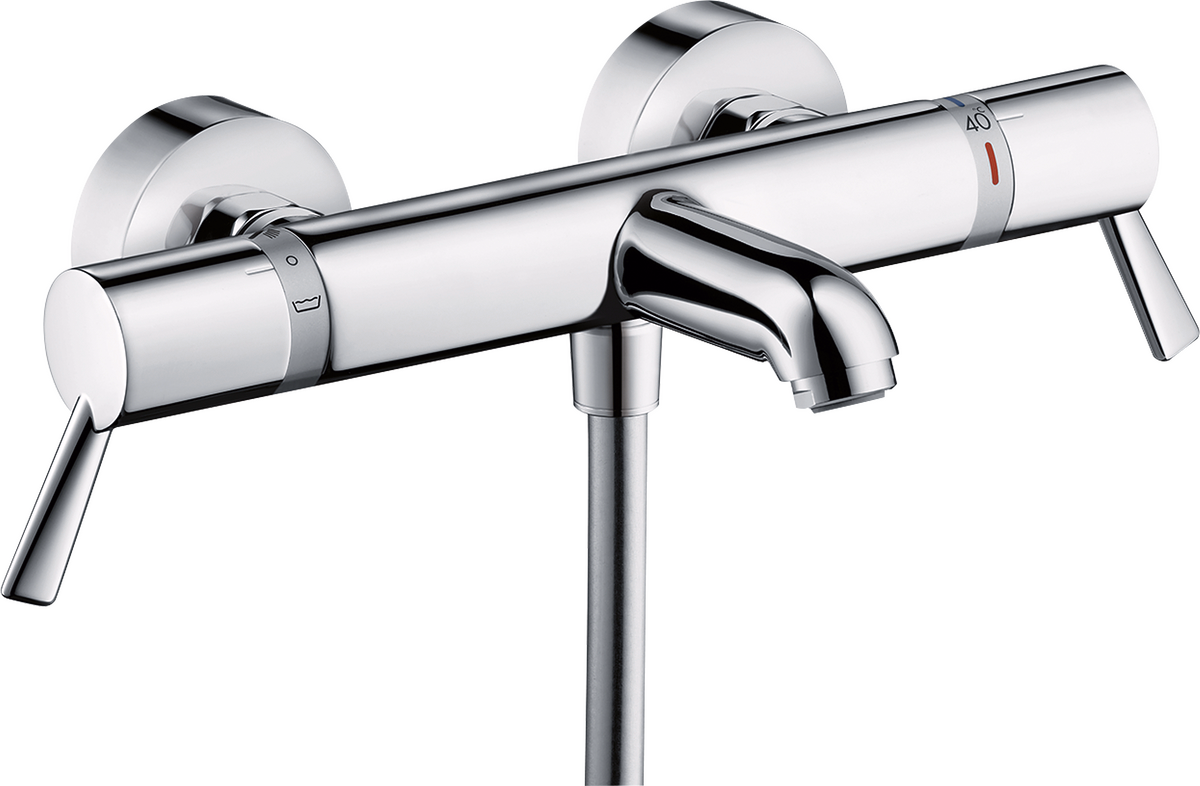 Ecostat Comfort Care Thermostatic Bath Mixer for Exposed Installation with Extra Long Handles