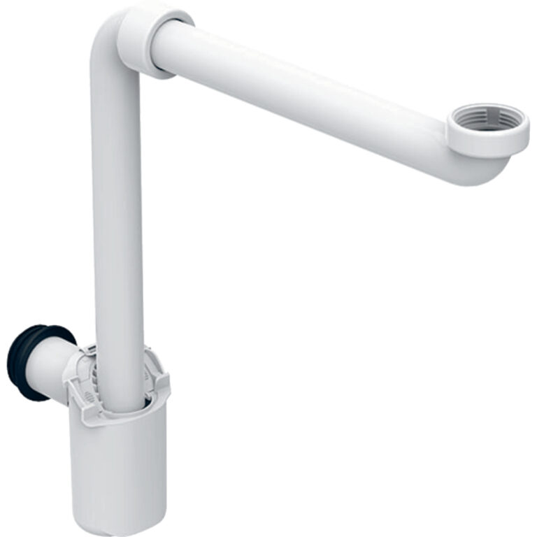 Geberit Bottle Trap With Dip Tube For Washbasin, Space-Saving Model, Horizontal Outlet