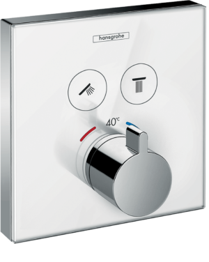ShowerSelect Glass Thermostatic Mixer - 2 Outlets