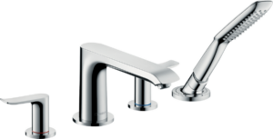 Metris 4 Hole Rim-Mounted Bath / Shower Mixer