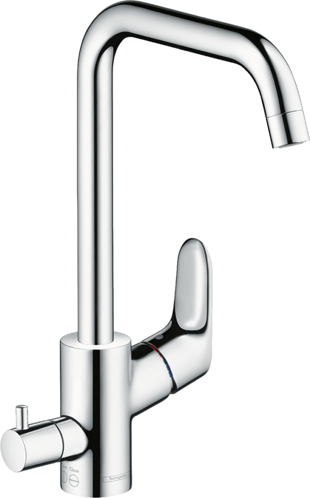 Focus Single Lever Kitchen Mixer 260 With Shut-Off Valve Device