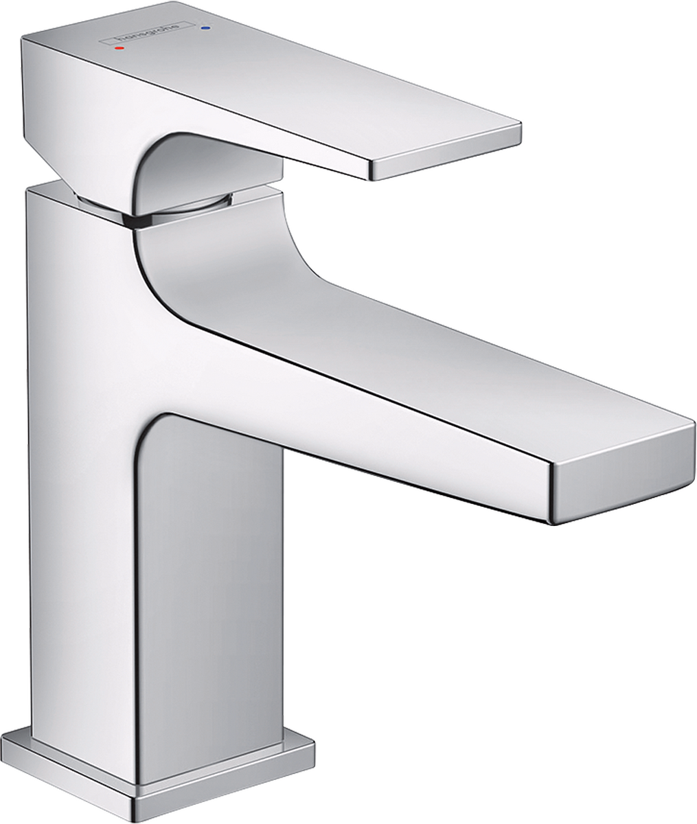Metropol Single Lever Basin Mixer 100 with Lever Handle for Cloakroom Basins with Push-Open Waste