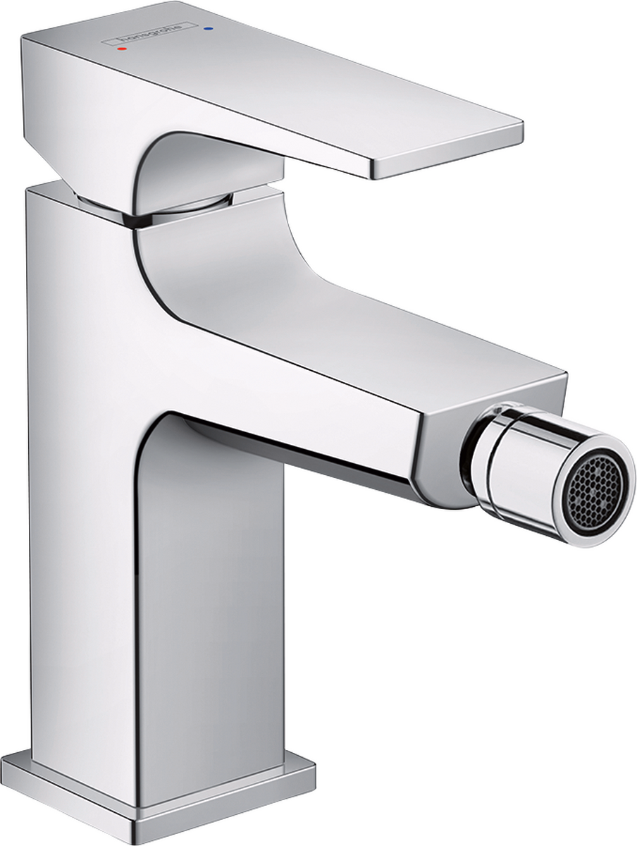 Metropol Single Lever Bidet Mixer with Lever Handle and Push-Open Waste Set
