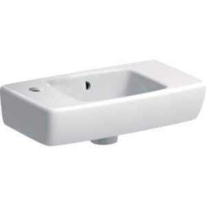 Geberit Selnova Square Compact 45cm Handrinse Basin, Small Projection, With Shelf Surface