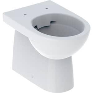 Geberit Selnova Floor-Standing WC, Washdown, Back-to-Wall, Horizontal or Vertical Outlet, Semi-Shrouded, Rimfree