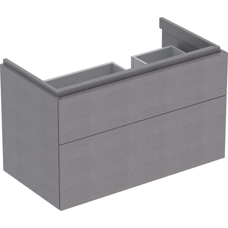 Xeno² Cabinet For 90cm Washbasin With Shelf Surface With Two Drawers