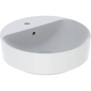 VariForm Lay-On Round Washbasin With Tap Hole Bench