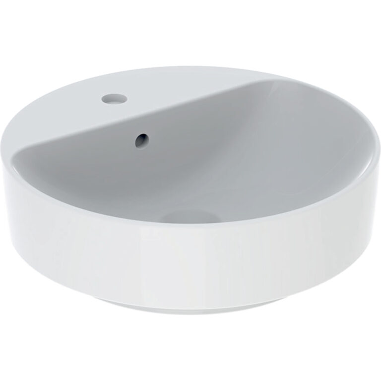 VariForm Lay-On Round Washbasin With Tap Hole Bench