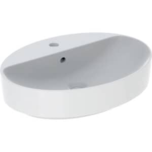 VariForm Lay-On Oval Washbasin With Tap Hole Bench