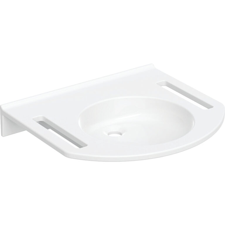 Publica Washbasin, Round Design, With Cut-Outs, Barrier-Free