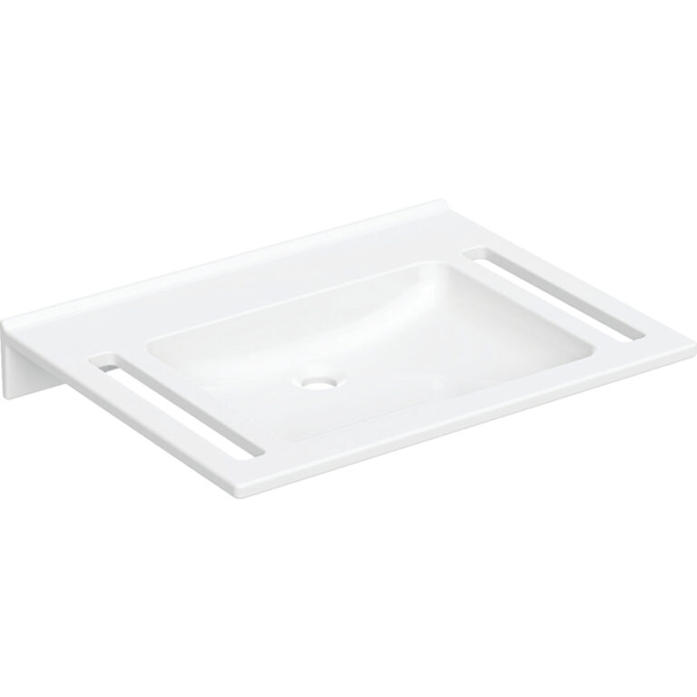 Publica Washbasin, Square Design, With Cut-Outs, Barrier-Free