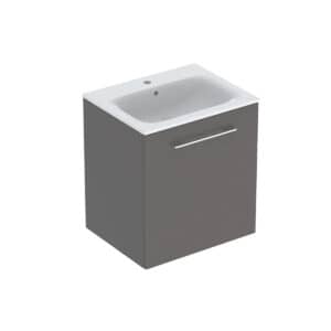 Geberit Selnova Square Set, 60cm Slim Basin & One Door Vanity Unit