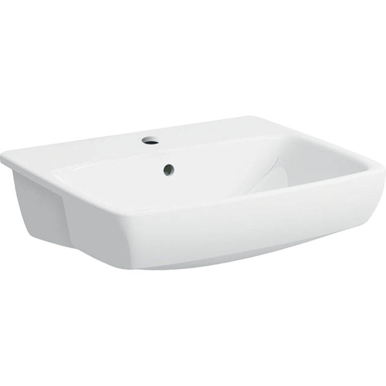 Geberit Selnova Square 55cm Semi-Recessed Washbasin