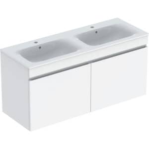 Geberit Renova Plan Set 130cm Slim Double Basin & Vanity Unit