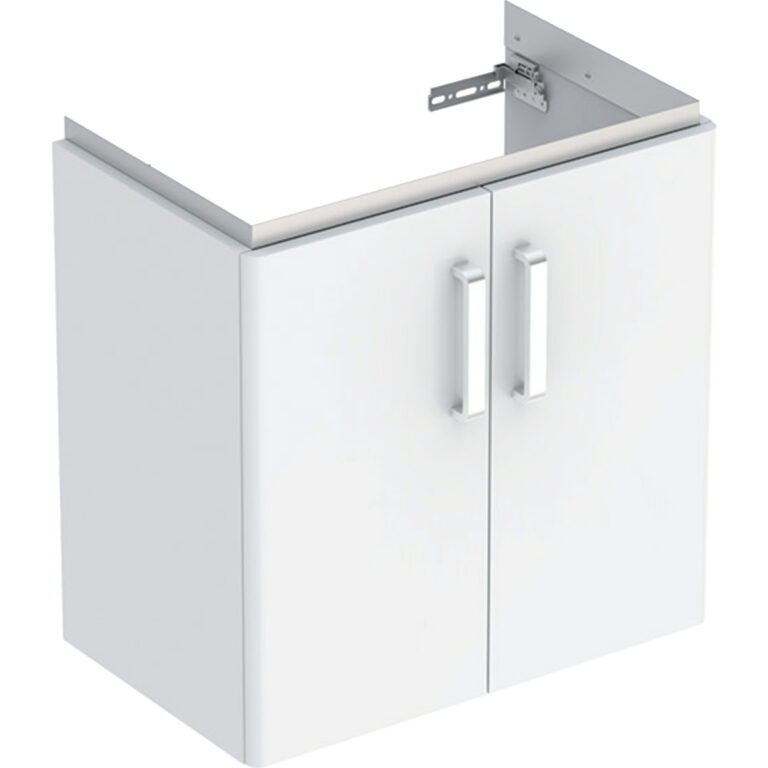 Geberit Selnova Compact Cabinet For 65cm Washbasin, With Two Doors & Service Space