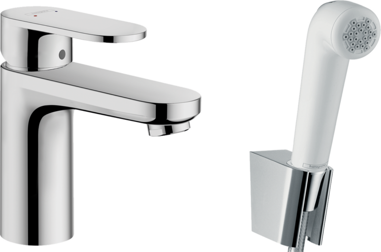 Vernis Blend Single Lever Basin Mixer 100 With Bidet Hand Shower & Shower Hose 160 cm