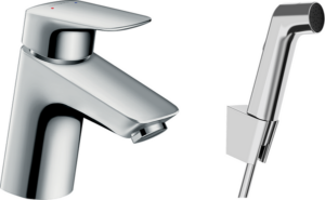 Logis Single Lever Basin Mixer with Bidet Spray and Shower Hose 160 cm