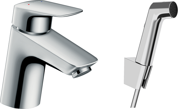 Logis Single Lever Basin Mixer with Bidet Spray and Shower Hose 160 cm