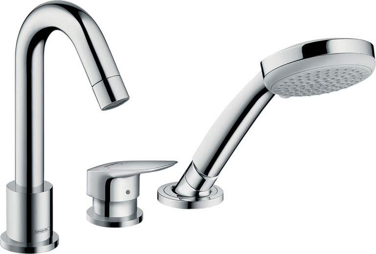 Logis 3 Hole Rim-Mounted Bath / Shower Mixer