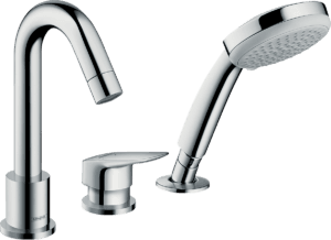 Logis 3 Hole Rim-Mounted Bath Mixer