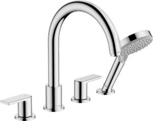 Vernis Shape 4-Hole Rim Mounted Bath Mixer