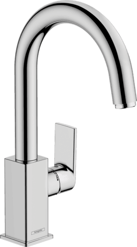 Vernis Shape Single Lever Basin Mixer With Swivel Spout & Pop-Up Waste Set