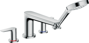 Talis E 4-Hole Rim-Mounted Bath Mixer 196 mm Spout