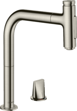 Metris Select M71 2 Hole Single Lever Kitchen Mixer With Pull-Out Spray