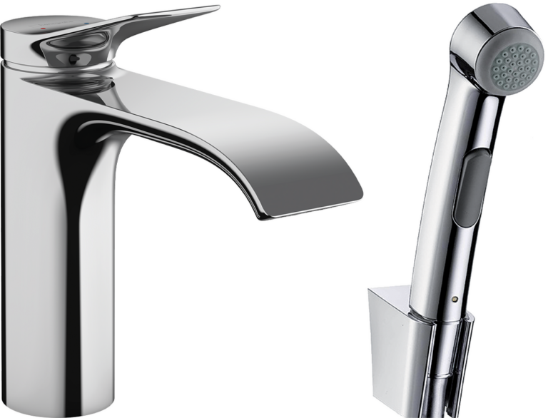 Vivenis Single Lever Basin Mixer With Bidet Hand Shower & Shower Hose 160 cm