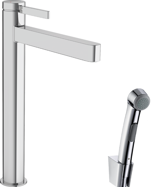 Finoris Single Lever Basin Mixer 260 With Bidet Hand Shower & Shower Hose 160 cm