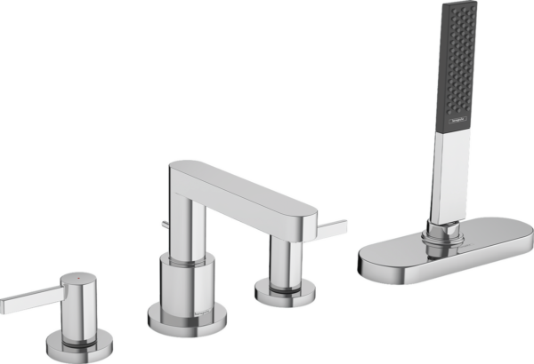Finoris 4-Hole Rim Mounted Bath Mixer With sBox