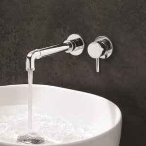 MPRO Industrial Basin Mixer 2 Hole Set